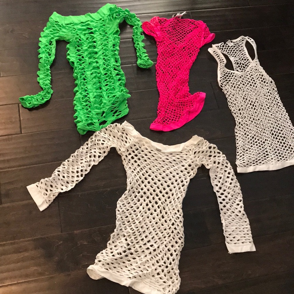 ALL for 10! Fishnet rave club tops long and short